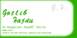 gotlib hajdu business card